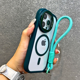 MagSafe Clear Phone Case with Kickstand & Lanyard